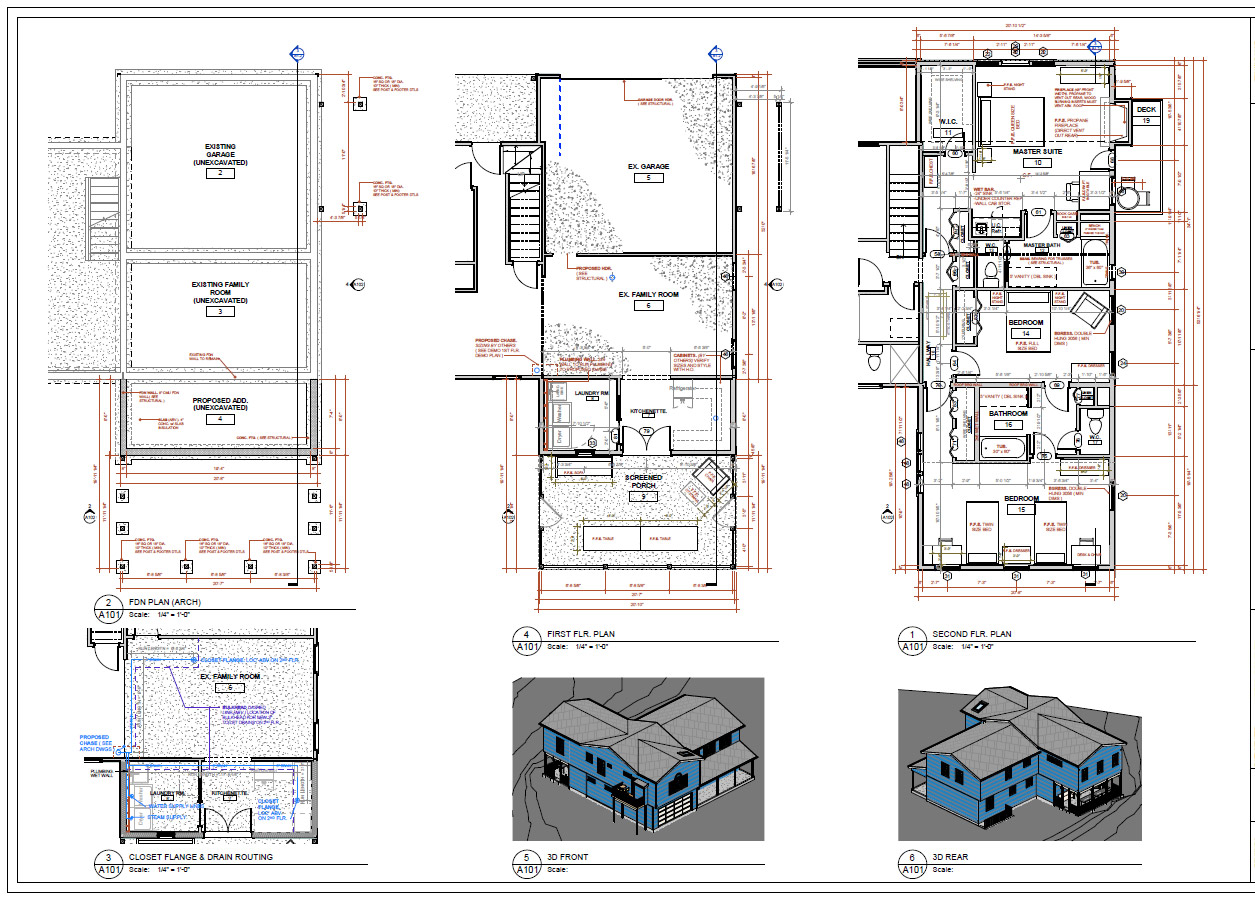 CAD Drawing Garage Over Addition Drawing