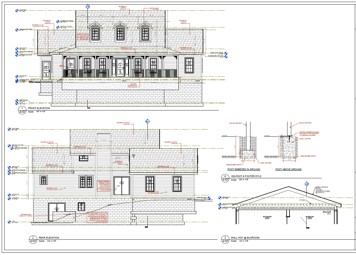 front elevation drawing